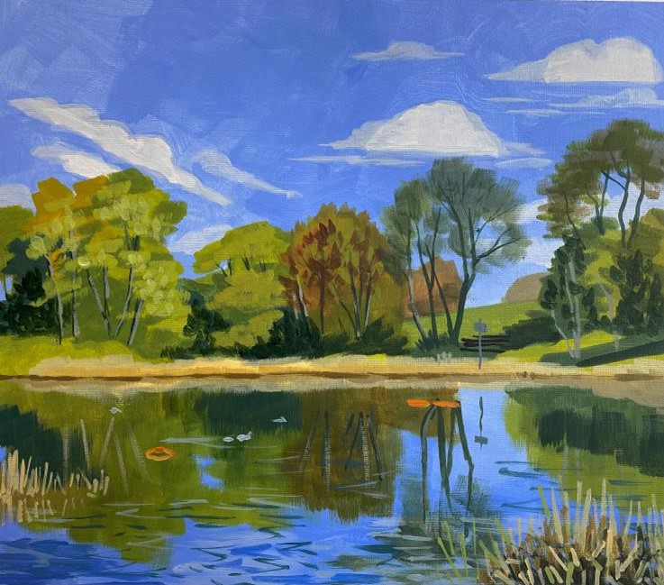 Painting of Swanee Pond, Kendray