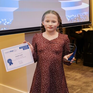 Barnsley schoolgirl named Support Dogs’ Young Volunteer of the Year
